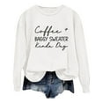 thumbnail image 1 of WEAIXIMIUNG Custom Sweatshirt Ladies Fashion Leisure Pure Color Loose Long Sleeved Printed Letters Round Collar, 1 of 4