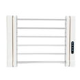 thumbnail image 1 of Heated Towel Rack Electric Towel Warmer Rack 6 Bars Wall Mounted Heated Towel Rack with 8LED Purple Light 58W IPX1 Waterproof 90 Degrees Rotation 55 Centigrade Constant Temperature Touchs, 1 of 7