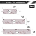 thumbnail image 4 of Coolnut Watercolor Pink Flower Plum Blossom 2PCS Faucet Absorbent Mat Kitchen Faucet Sink Splash Guard Faucet Splash Catcher Water Absorbent Mat, Faucet Mat for Kitchen Sink 30x5in, 4 of 7