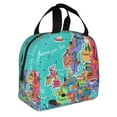 thumbnail image 2 of Pofeuu Cartoon Map Of Europe Print Lunch Bag Lunch Box Insulated Lunch Bag Adult Lunch Box for Men and Women, 2 of 8