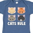 thumbnail image 4 of Inktastic Cats Rule with Cat Heads Boys or Girls Baby Bodysuit, 4 of 5