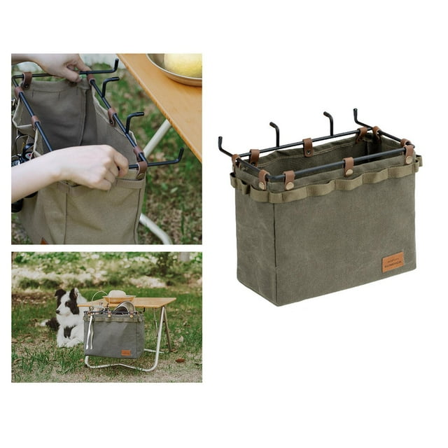 Bolsa de almacenamiento plegable para acampar, bolsa de mano colgante lateral, bolsa , funda, soporte de transporte, organizador para silla DYNWAVEMX Cesta colgante de almacenamiento