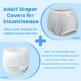 thumbnail image 2 of CARER Unisex Waterproof Incontinence Underpants Leakproof Underwear for Incontinence Washable Noiseless Adult Diaper Cover, 2 of 7