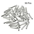 thumbnail image 3 of Uxcell 2mmx1.6mmx15mm Brass Curved Noodles Tube Beads Silver 50 Pack, 3 of 5