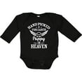 thumbnail image 3 of Inktastic Handpicked for Earth by My Pappy in Heaven with Angel Wings Boys or Girls Long Sleeve Baby Bodysuit, 3 of 5