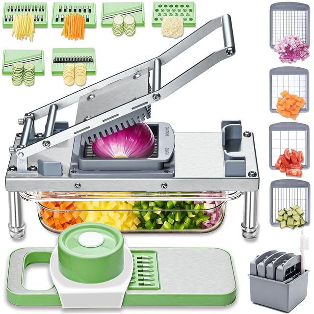 Picador de verduras Moeuonb de acero inoxidable con 10 cuchillas