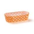 thumbnail image 3 of Panificio 1 oz Elliptical Polka-Dotted Hot Orange Paper Regular Baking Cup - Ridged - 3 1/2" x 1 1/2" x 3/4" - 200 count box, 3 of 11