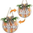 thumbnail image 5 of Cadorn Lighted Festival Welcome Wooden Sign with Replaceable Letters Door Hanging - Creative Festival Decoration Essential, 5 of 9