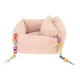 thumbnail image 1 of Hamaca con cadena para hámster, bonita y suave hamaca cálida para invierno con almohada pequeña para animales pequeños, color rosa loto S, 1 of 5