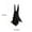 B, variant on Qonioi Halloween Hanging Ornaments with Furry Ball, 1 Pc Upside Down Gothic Bat Decor for Spooky Tree, Creepy Cloth Pendant for Home Party Indoor