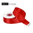 thumbnail image 2 of Uxcell 1 inch 10 Yard Satin Ribbon Grosgrain Thin Solid Silk Wedding Bouquet Ribbon Red, 2 of 7