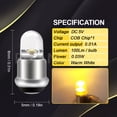 thumbnail image 2 of Ruiandsion T1 Mini LED Indicator Bulb 5V Dashboard Light Bulbs Interior Light Bulb Indicator Panel Light Warm White 4pcs, 2 of 10