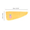 thumbnail image 2 of Unique Bargains 1 Pc Water-absorbent Embroidery Hair Towel for Bathroom Yellow Coral Fleece, 2 of 5