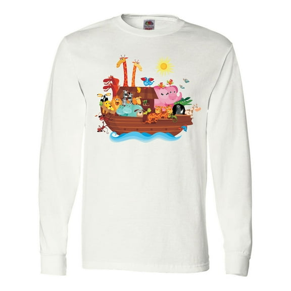Inktastic Animal Ark Bible Story Christian Long Sleeve T-Shirt