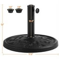 thumbnail image 3 of Yaheetech Outdoor 22lbs Round Patio Heavy Duty Market Umbrella Base Stand, Black, 3 of 6