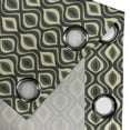 thumbnail image 4 of Ambesonne Geometric Grommet Curtain, Wavy Vertical Tiles, 50" x 120", Charcoal Grey Yellow, 4 of 6