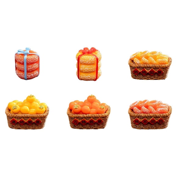 Bgsha Miniatures Nourriture Simulée Kaki Mignonne Mini Ornement de Paysage Décoration Maison DIY