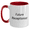 White/Red, variant on Funny Future Receptionist Quote Two Tone Coffee Mugs Gifts from Mom on Mother's Day, Gifts for Receptionist