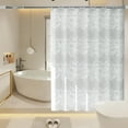 thumbnail image 4 of Dznils Cortina de Ducha Extra Larga de PEVA Transparente con Ganchos Resistente a los Hongos, 70" Ancho x 78" Alto, Blanco Floral, Paquete de 2, 4 of 11