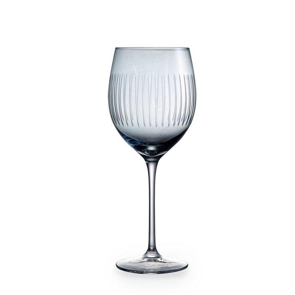 Rainbow Glow Blue Colored Wine Glasses with Stems 16 Ounces, Set of 4