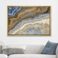 thumbnail image 2 of wall26 Framed Canvas Print Wall Art Gold, Blue, White Crystal Gemstone Landscape Nature Wilderness Digital Art Realism Decorative Close Up Colorful for Living Room, Bedroom, Office - 16"x24&quot, 2 of 5