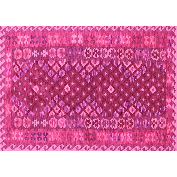 Ahgly Company Indoor Rectangle Southwestern Pink Country Area Rugs, 2' x 4'