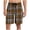 Coffee, variant on Fmbrln Mens Shorts Drawstring Waist Plaid Printed Summer Shorts Fashion Casual Lounge Shorts