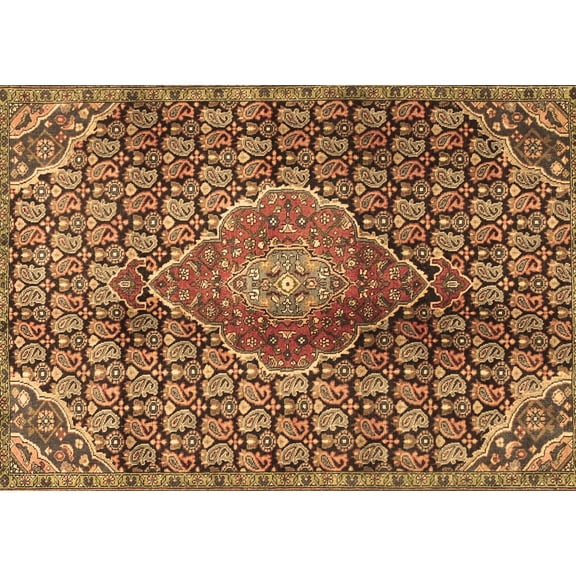 Ahgly Company Indoor Rectangle Persian Brown Traditional Area Rugs, 5' x 7'