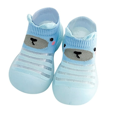 

zuwimk Baby Shoes Baby Boys Girls High Top Sneakers Soft Soles Anti Skid Infant Ankle Shoes Toddler Prewalker First Walking Crib Shoes Blue