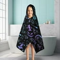 thumbnail image 6 of Black Halloween Ghost Spider Pattern Hooded Bath Towel，50"x30" for Ages 3 To 12 Kids, Quick Dry Lightweight Soft Microfiber Hood Beach Towel Cover Up for Kids, 6 of 7