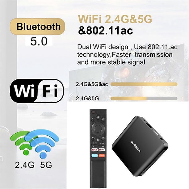 TV98 ATV Plus Smart TV Box Android 14 Allwinner H313 2.4G /5G Dual WiFi BT 8K HD Media Player Set Top Box EU Plug 1G+8G