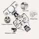 thumbnail image 4 of Bisagras para puertas, 10 pares de bisagras para puertas (sin tornillos, curvatura media), 4 of 4