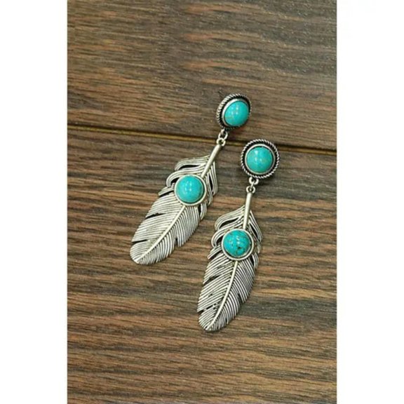 EOEMY Fashion 925 Silver Turquoise Earrings Ear Hook Women Wedding Drop Dangle Jewelry-#Style 12