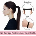 thumbnail image 3 of 200 Pcs Black No Damage Hair Ties for Women Thick Hair, Large Soft Seamless Nylon Cloth Fabric Elastic Hair Ties Ponytail Holders Hair Elastics Hair Band,Women ChristmasGift, 3 of 12