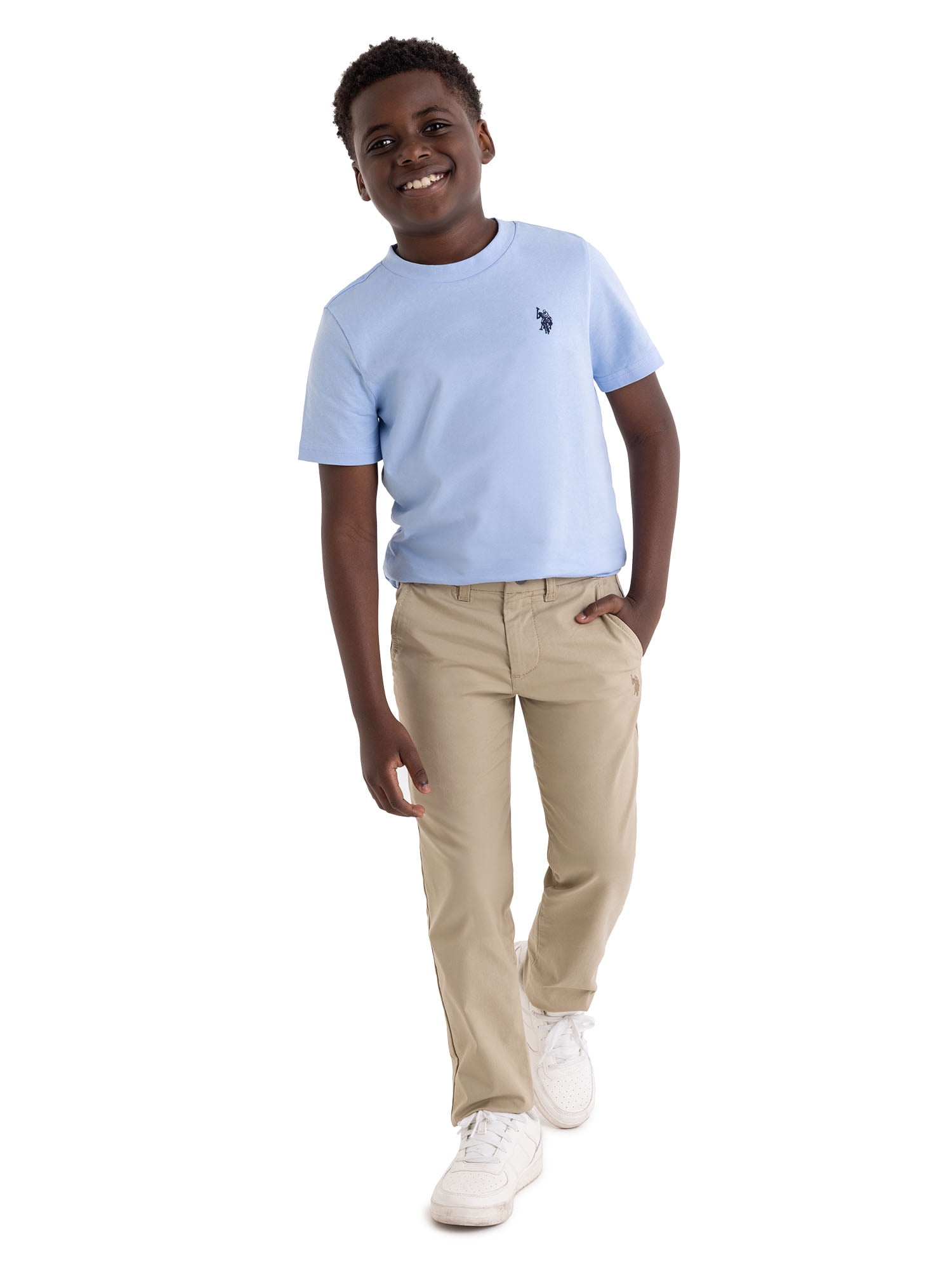 U.S. Polo Assn. Boys Crewneck T-shirt, Sizes 4-18