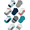 Blue, variant on Fruit of the Loom Toddler Low-Cut Socks, 10-Pack, Size 6M-5T
