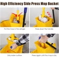 thumbnail image 3 of Mop Bucket, Commercial Bucket for Mopping on Wheels with Potable Handle, Mop Bucket with Wringer for Home, Household, Office, Bathroom, Yellow (25 Quarts), 3 of 9