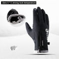 thumbnail image 2 of Winter Ski & Snowboard Gloves with Wrist Leashes - Waterproof & Windproof Snow Gloves for Skiing, Snowboarding, Shoveling - Nylon Shell, Thermal Insulation & Synthetic Leather Palm - Fits Men & Women, 2 of 11