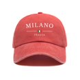 thumbnail image 2 of Womens Sun Hat Unisex Milan Printed Baseball Cap Retro Washed Duckbill Cap, 2 of 2