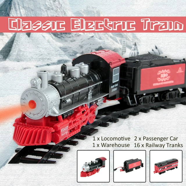 Classical Simulation RC Steam Locomotive Train Set Model Toy With Real Smoke, Music and Lights Railway Car Set Gift For Kids