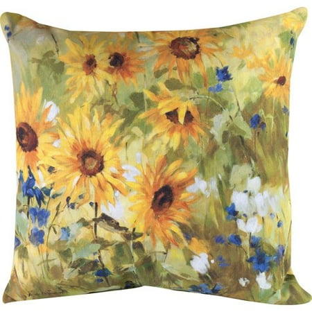 Manual Woodworkers & Weavers Sunflower Fields Knife Edge Throw Pillow