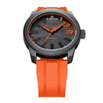 thumbnail image 3 of Reloj Deportivo Impermeable De Silicona Para Hombre, naranja/negro, 3 of 5