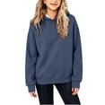 thumbnail image 4 of Domzest Boys & Girls Plain Hoodies Casual Long Sleeve Loose Fit Hooded Sweatshirt 2026 Trendy Basic Pullover Sweatshirts Dark Blue 140 Age:9-10Y, 4 of 6