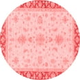 thumbnail image 1 of Ahgly Company Indoor Round Oriental Red Traditional Area Rugs, 6' Round, 1 of 4