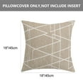 thumbnail image 3 of PiccoCasa Simplicity Throw Pillow Cover 18''x18'' Cotton Linen Decorative Tan, 3 of 8