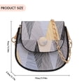 thumbnail image 2 of Bolso de hombro para mujer Bolso bandolera simple de cuero PU Bolso bandolera con cadena (Negro), 2 of 7