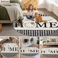 thumbnail image 5 of Farmhouse Home Round Area Rug 7 FT,Non Slip Living Room Area Carpet,Black Plaid Vintage Wood Grain Butterfly Washable Soft Circular Rug Floor Carpet for Bedside Office Play Room Classroom, 5 of 9