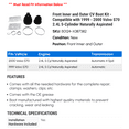 thumbnail image 2 of Front Inner and Outer CV Boot Kit - Compatible with 1999 - 2000 Volvo S70 2.4L 5-Cylinder Naturally Aspirated, 2 of 2