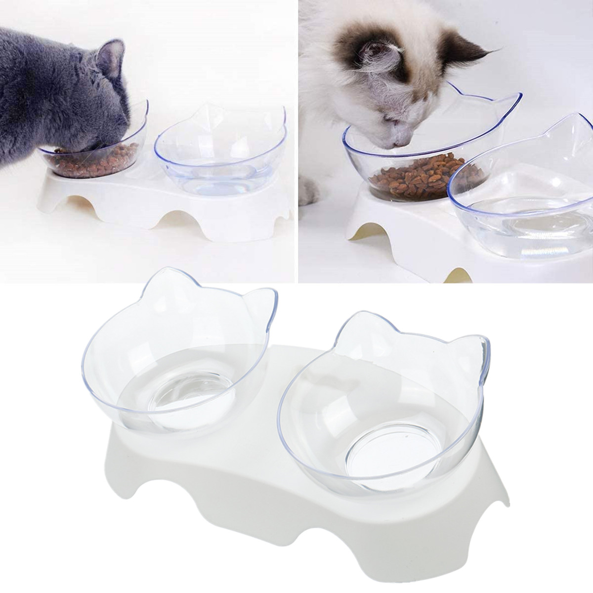 Kitty bowl stabilizer for generic 1 cup cat bowl from Wal mart