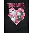 thumbnail image 2 of Nightmare Before Christmas Girls Jack and Sally Graphic Plush Sweatshirt with Embroidery, Sizes 4-16, 2 of 3